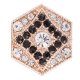 (image for) Snap Jewelry Rhinestone - Rose Gold Black & Clear Diamond