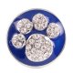 (image for) Snap Jewelry Rhinestone Enamel - Blue & Clear Dog Paw
