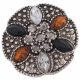 (image for) Snap Jewelry Rhinestone Multi Color Antique Brown, Black & Clear