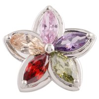 (image for) Snap Jewelry Large CZ - Flower Multi-Color