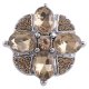 (image for) Snap Jewelry Rhinestone - Flower Beige