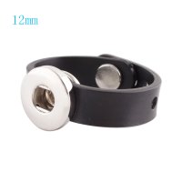 (image for) Mini Snap 12mm - Silicon Adjustable Ring Black