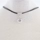 (image for) Mini Snap Jewelry Choker Necklace - Rhinestone Drop
