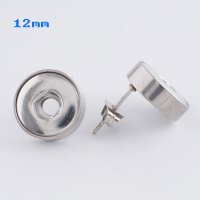 (image for) Mini Snap 12mm Earrings Stud Stainless Steel Anti Tarnish