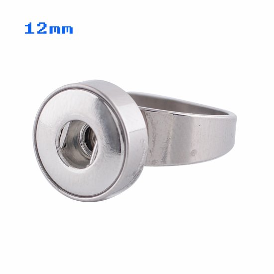 (image for) Mini Snap 12mm - Ring Stainless Steel Size 7 - Click Image to Close