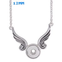 (image for) Mini Snap 12mm Wings Necklace 18"+2"Ext.