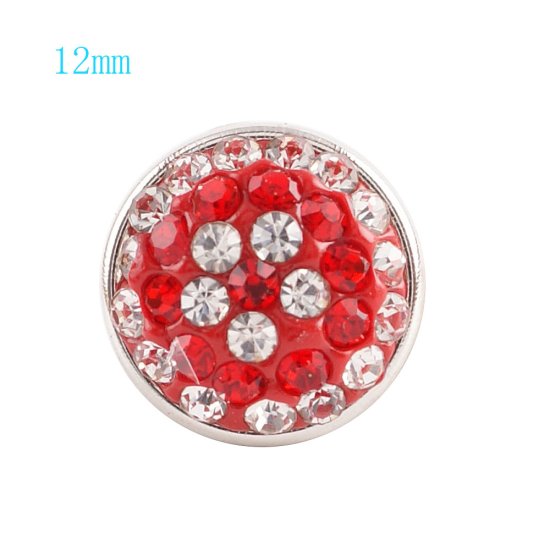(image for) Mini Snap 12mm - Crystal Red & Clear - Click Image to Close