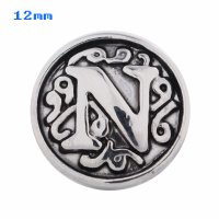 (image for) Mini Snap 12mm - Metal Letter N