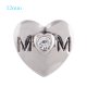 (image for) Mini Snap 12mm - Metal Heart - Mom