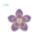 (image for) Mini Snap 12mm - Enamel Flower Purple & Pink