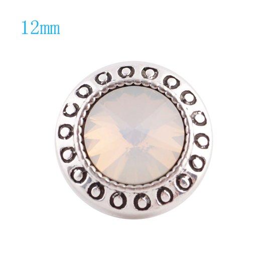 (image for) Mini Snap 12mm - Rhinestone Dots AB - Click Image to Close