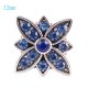 (image for) Mini Snap 12mm - Rhinestone Star Points Blue