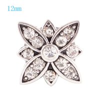 (image for) Mini Snap 12mm - Rhinestone Star Points Clear