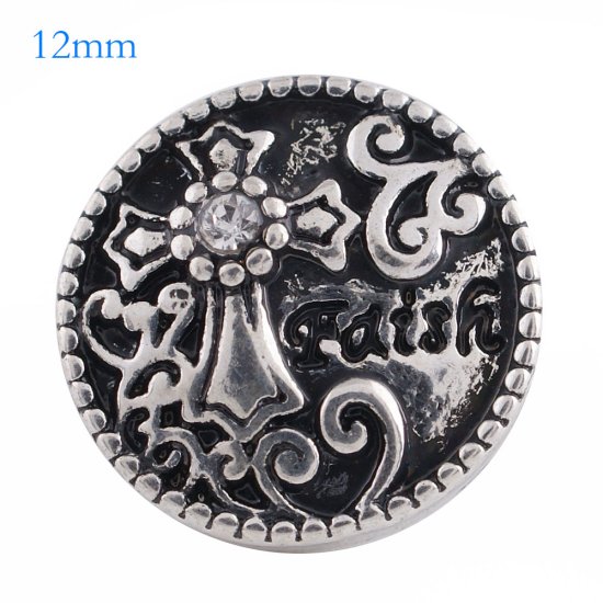 (image for) Mini Snap 12mm - Metal Faith - Click Image to Close