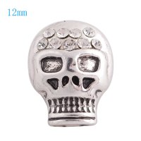 (image for) Mini Snap 12mm - Metal Skull Clear