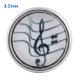 (image for) Mini Snap 12mm - Glass Music Note