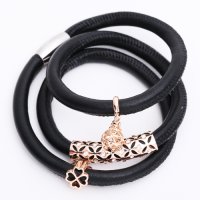 (image for) Pre-made End Less Bracelet Triple Magnetic Black - Rose Gold