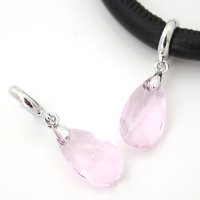 (image for) End Less Crystal Charms Drop - Faceted Drop Pink