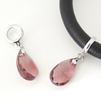 (image for) End Less Crystal Charms Drop - Faceted Drop Light Purple