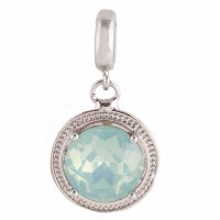 (image for) End Less Rhinestone Charms Drop - Silver Round AB Lt Blue