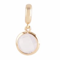 (image for) End Less Rhinestone Charms Drop - Gold Round AB Clear