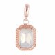 (image for) End Less Rhinestone Charms Drop - Rose Gold Emerald Cut AB Clear
