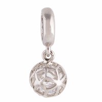 (image for) End Less Rhinestone Charms Drop - Silver Loose Gem Clear