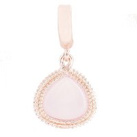 (image for) End Less Rhinestone Charms Drop - Rose Gold Trillion Pink Opaque