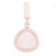 (image for) End Less Rhinestone Charms Drop - Rose Gold Trillion Pink Opaque