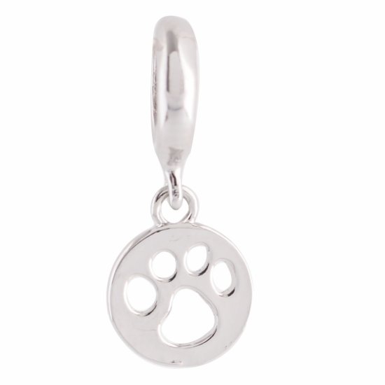 (image for) End Less Rhinestone Charms Drop - Dog Paw - Click Image to Close