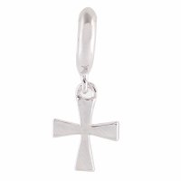 (image for) End Less Rhinestone Charms Drop - Silver Cross