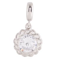 (image for) End Less Rhinestone Charms Drop - Silver