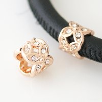 (image for) End Less Rhinestone Charms - Rose Gold Barrel Flower