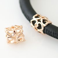 (image for) End less Metal Charms - Gold Barrel Hearts