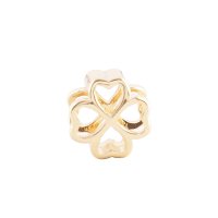 (image for) End Less Metal Charms - Gold Four Leaf Clover