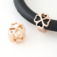 (image for) End Less Metal Charms - Rose Gold Four Leaf Clover