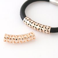 (image for) End Less Rhinestone Charms - Rose Gold Long Barrel Clear