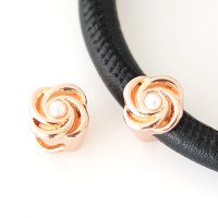 (image for) End Less Metal Charms - Rose Gold Pearl Swirl