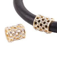 (image for) End Less Rhinestone Charms - Gold Barrel Checkered