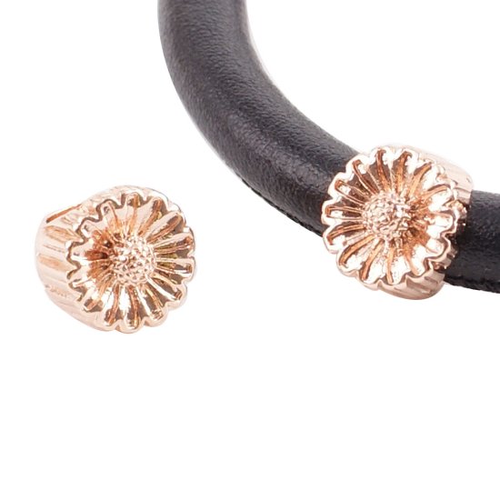 (image for) End Less Metal Charms - Rose Gold Daisy Flower - Click Image to Close