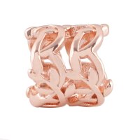 (image for) End Less Metal Charms - Rose Gold Barrel - Leaves