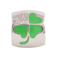 (image for) End Less Metal Charms - Silver Four Leaf Clover