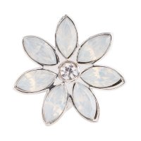(image for) End Less Rhinestone Charms - Silver Flower AB Clear