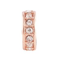 (image for) End Less Rhinestone Charms - Rondelle Rose Gold Clear