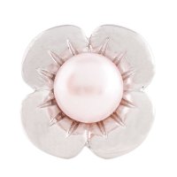 (image for) End Less Pearl Charms - Silver Flower Light Pink