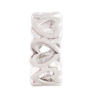 (image for) End Less Metal Charms - Silver Rondelle Hearts