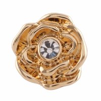 (image for) End Less Rhinestone Charms - Gold Rose Clear