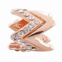 (image for) End Less Rhinestone Charms - Rose Gold Royal Zig-Zag