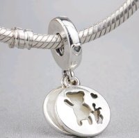 (image for) Charm 925 Drop - Bear & Friend