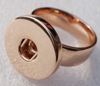 (image for) Snap Jewelry Stainless Ring Size 10 Rose Gold fits 18-20mm